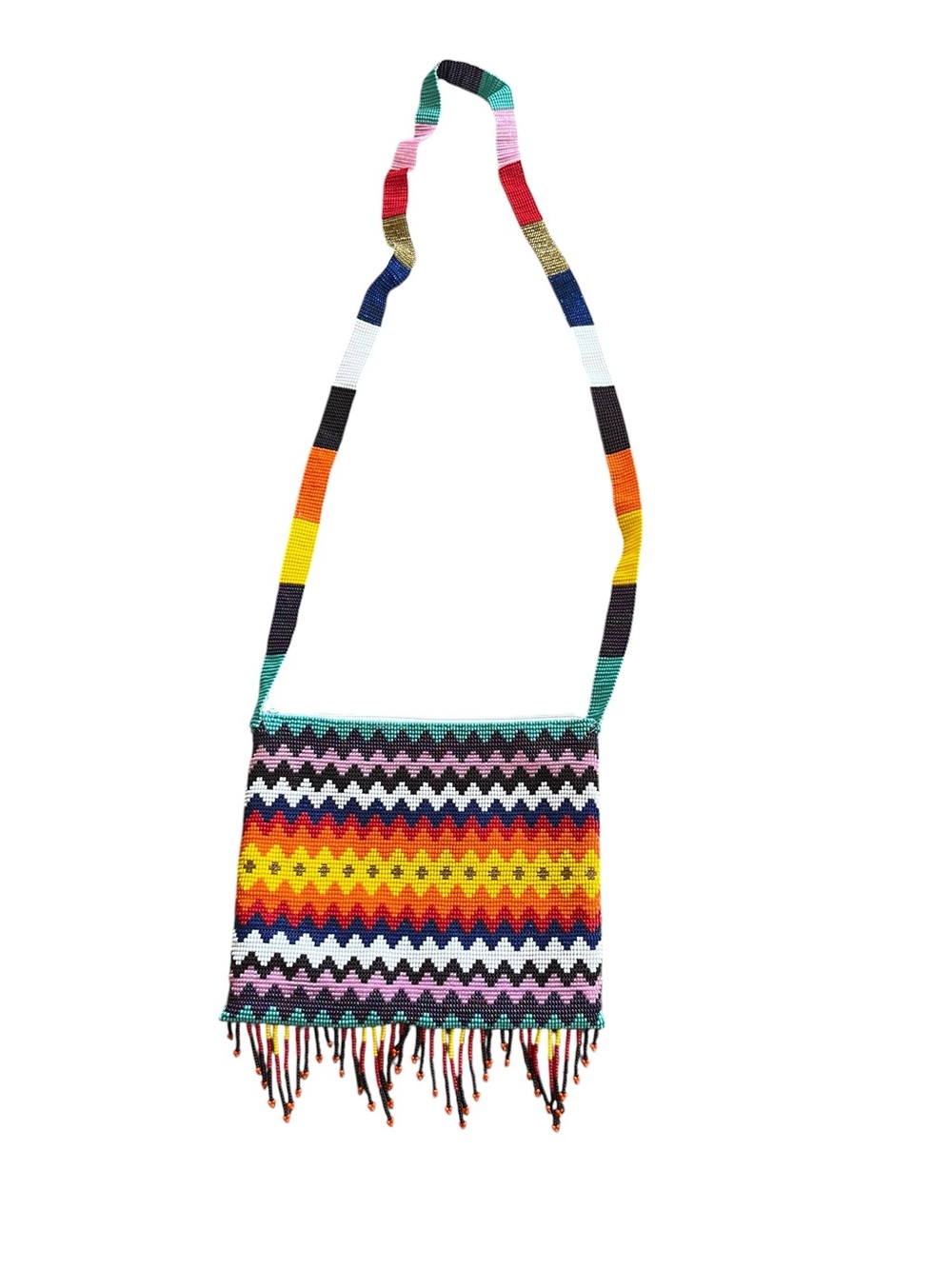 Mother Sierra Rainbow Frenzy beaded purse